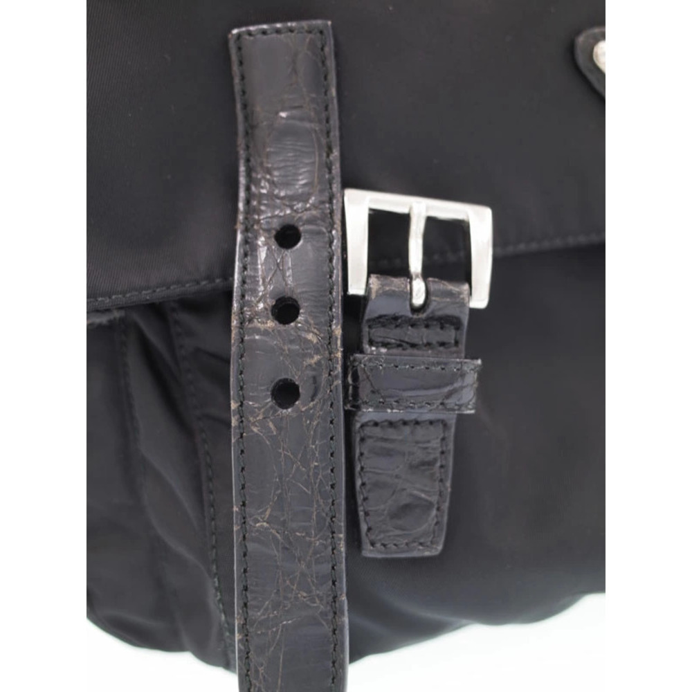Prada Tessuto messenger bag black Saffiano leather - Picture 4 of 9